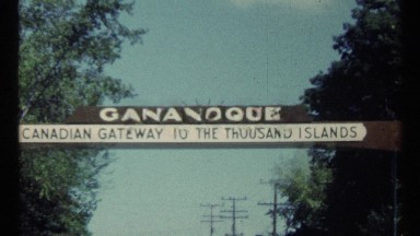 1967: A Cute Wooden Sign Marking Gateway Island on a Scenic Path