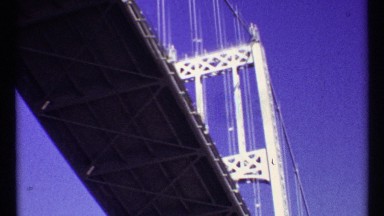 1967: view of suspension bridge from the underside. TORONTO CANADA