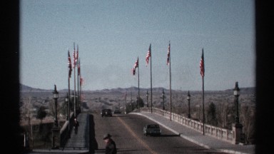 1972: cars driving over a bridge in the united states ARIZONA