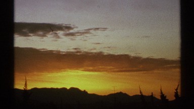 1972: beautiful sky at dusk, with view of trees and hills ARIZONA
