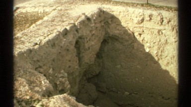 1972: trench next to road in desert ARIZONA
