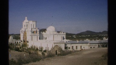 1972: a view of a beautiful and peaceful town next to the mountains ARIZONA