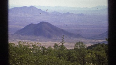 1972: looking onto a foggy mountain range ARIZONA