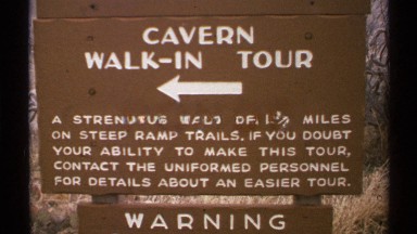 1972: a board that represent the notice information about the tour that placed