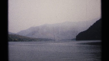 1971: a picturesque lake in the mountains NEW YORK