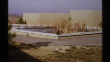 1972: a small dam located alone and some plants inside the dam and it located