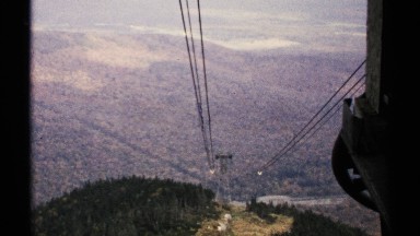 1971: ski lift on an open, expansive mountain range VERMONT