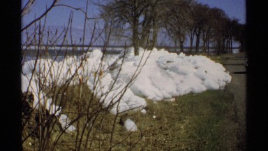 1970: winter scene : driving down a lane with snow and trees MINNESOTA