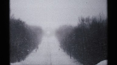 1971: Driving Down Snowy Forest Road Wisconsin