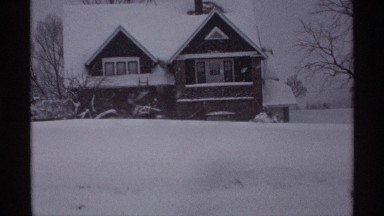 1971: snow falling to the ground as a blizzard rages out of control WISCONSIN