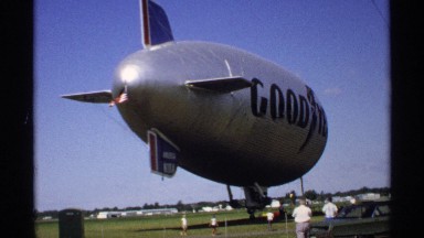 1970: a airplane standing at the ground and the name of the flight mentioned at