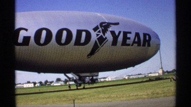 1970: a blimp that is currently on ground level. MINNESOTA