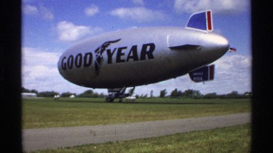 1970: goodyear blimp before taking off into the sky on a sunny day MINNESOTA