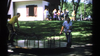 1970: two old guys are enjoying their friendship at the park and they played at
