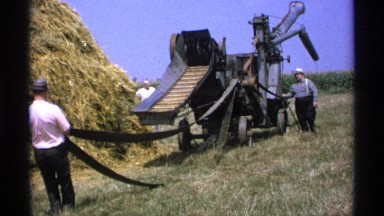 1971: a large vehicle machine that was not moved so two people try to shift the