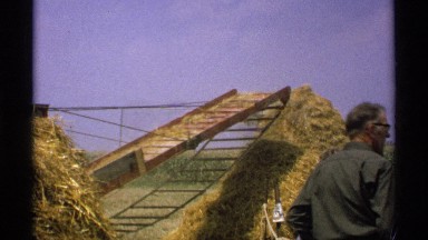 1971: children watching farm equipment MINNESOTA