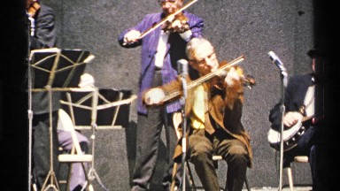 1972: symphony orchestra performance outdoors, ISLE ROYALE MICHIGAN