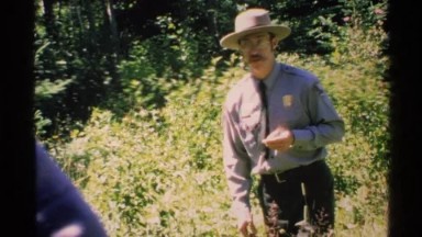 1972: Park Ranger Speaking to Crowd on Isle Royale, Michigan