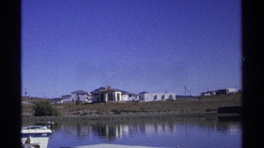 1975: a dam located at the place of town some buildings are surrounding there