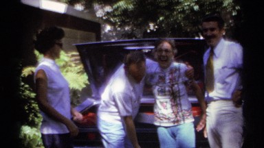 1974: four people standing side of a road. LA PAZ MEXICO