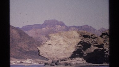 1975: beautiful sunny day over the lake and mountains GUAYMAS MEXICO