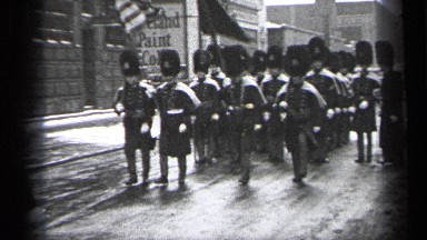 1937: Army People Doing a Rally with Flags or Celebrating an Event at