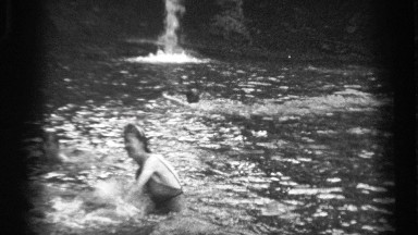 1938: a group of ladies enjoying themselves while sitting in a lake CLEVELAND