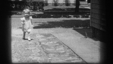 1939: little girl playing in a square CLEVELAND OHIO