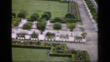 1957: a beautiful garden full of trees FRANCE
