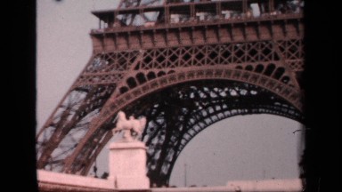 1957: viewing very tall red color tower FRANCE