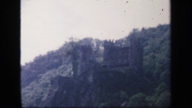 1957: Grainy 8mm Footage of Castle on Hillside in Ireland, Summer 1957