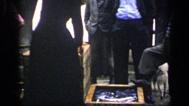 1957: At Fish Shop People Are Trying to Buy Fishes and a Man of the Owner to