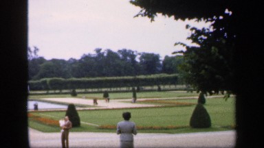 1957: A Beautiful Park With Wide Open Walkways, Perfectly Trimmed Hedges And A