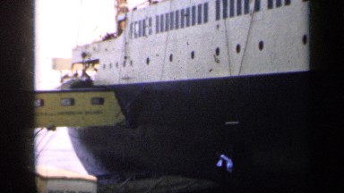 1957: Departing Ocean Liner Ready for Its Maiden Voyage on the Open Sea