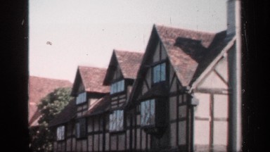 1957: houses are located near bu and it looks like a building of apartments or a