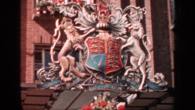 1957: A Family Crest on an Awning in England