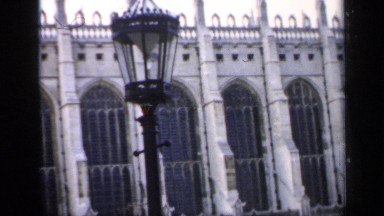 1957: tall windows of a cathedral are featured as part of the lovely cathedral