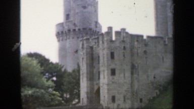 1957: the entrance to a large castle ENGLAND