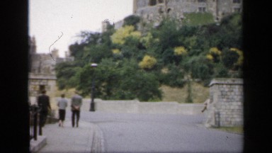 1957: a building with over height and some plants are surrounding the building