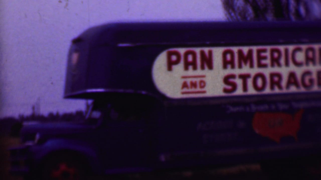 Pan American Van and Storage truck side lettering fills the frame.