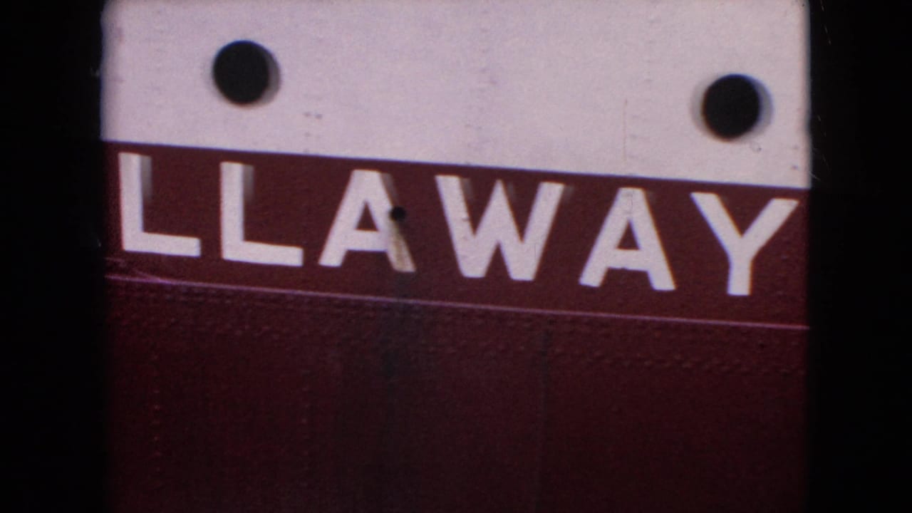 Close cropped boat side with large white Callaway letters on a red band.