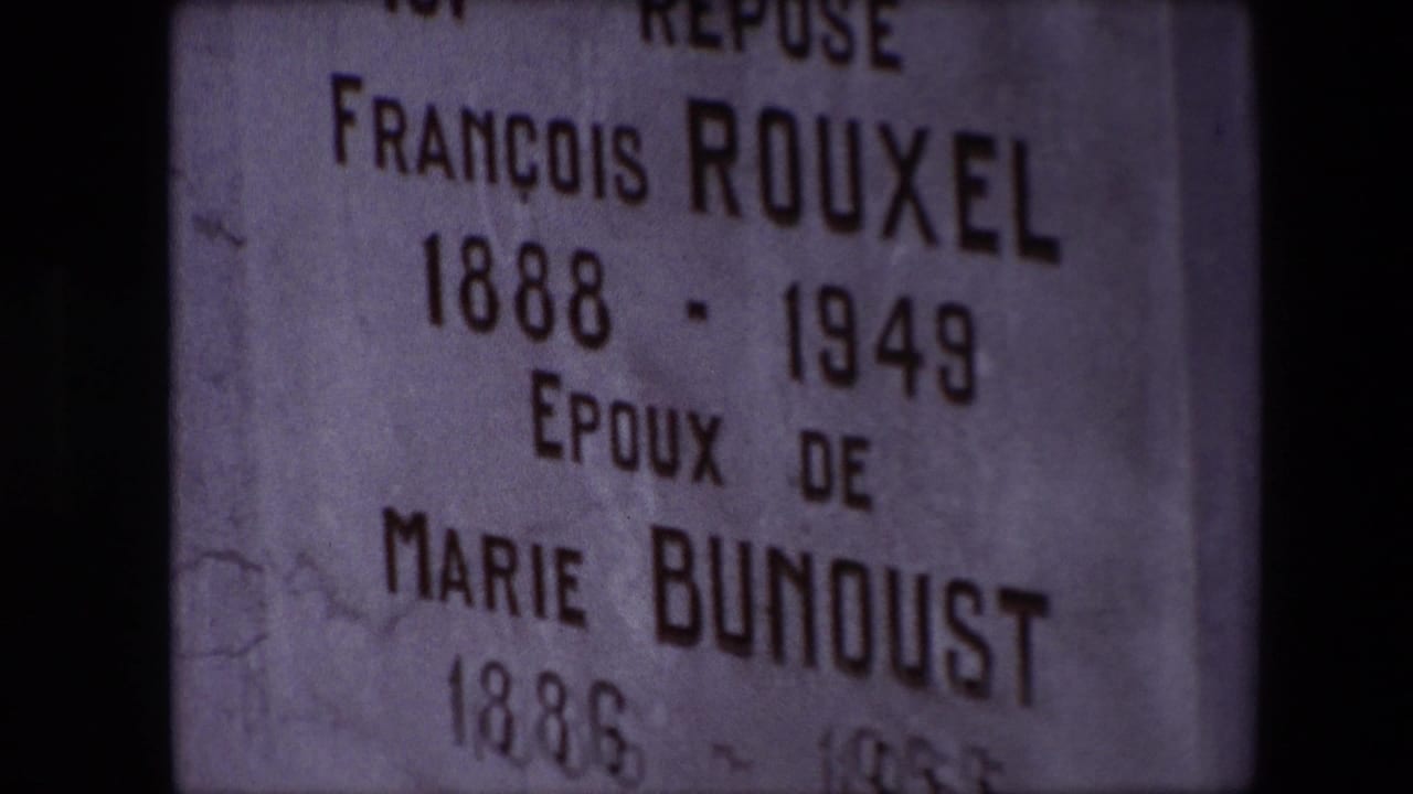 Headstone inscription partly framed with François Rouxel and Marie Bunoust visible.