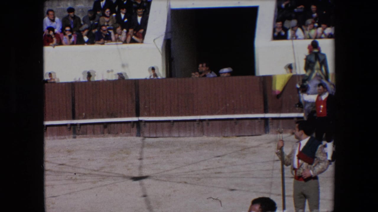 Mounted rider in a green uniform enters a bullring while spectators watch from the stands.