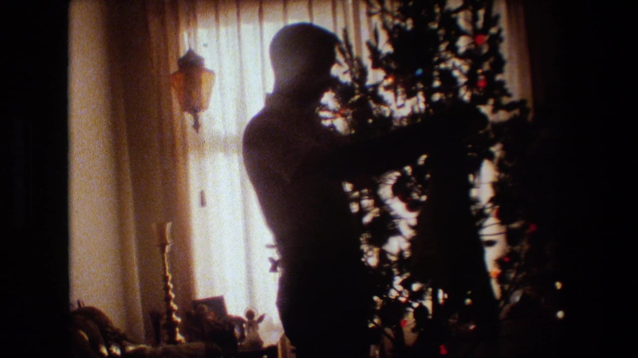 Silhouetted man reaches toward a Christmas tree beside a bright window.