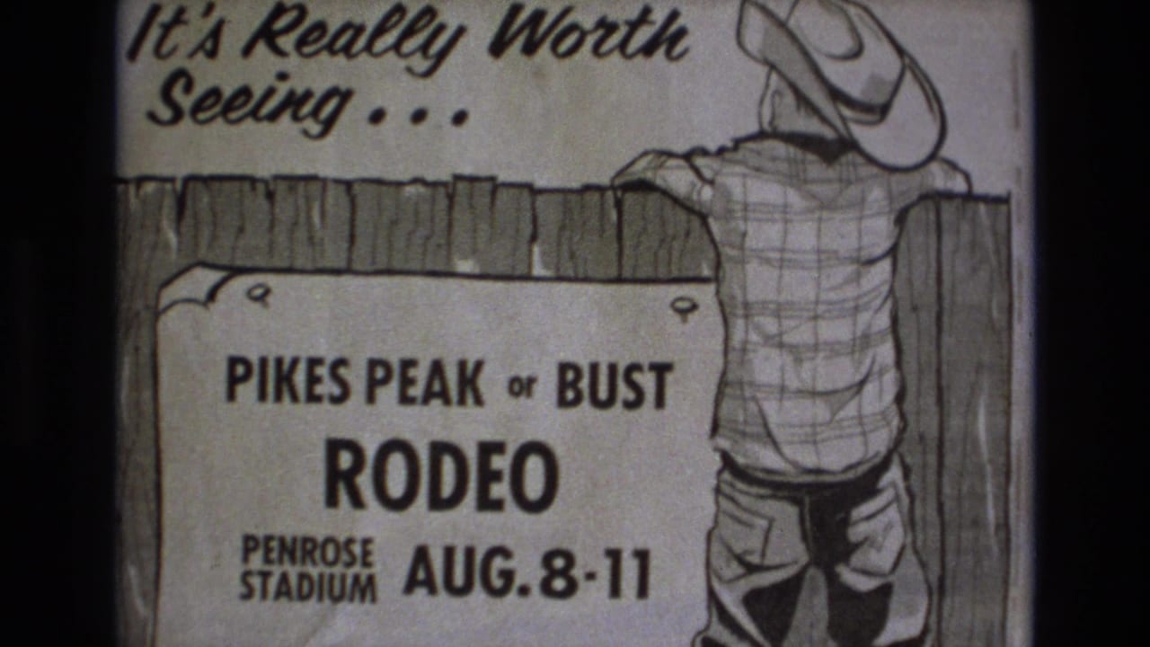 Rodeo poster with cowboy illustration, fence drawing, and readable Penrose Stadium text.