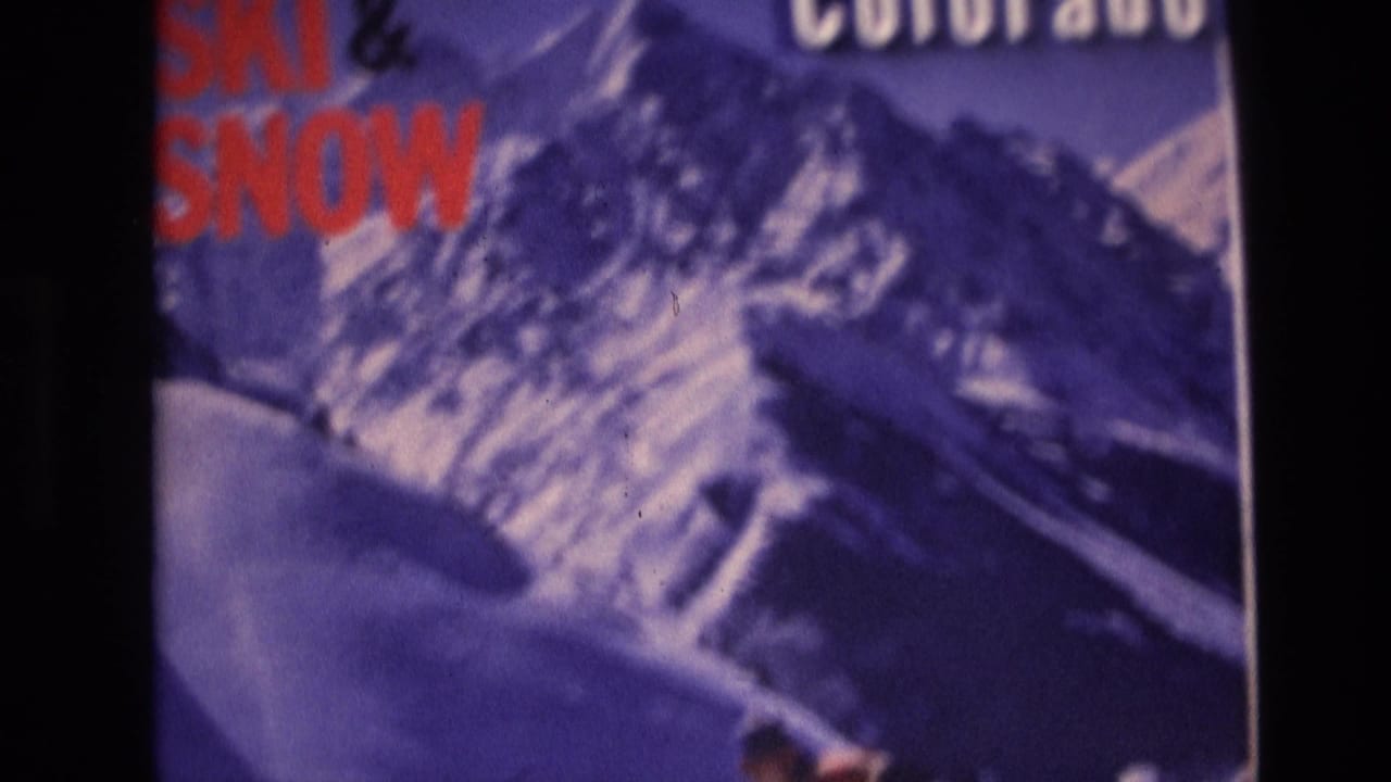 Ski-and-snow promotional graphic over a snowy mountain slope with a skier partly visible.