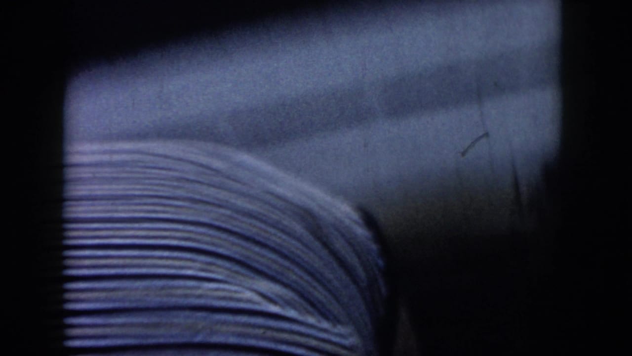 Close view of a striped shirt beside dark boat framing.