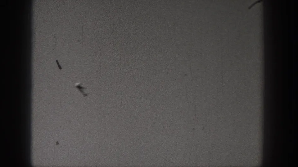 The distant aircraft appears blurred against the sky near the end of the 1938 Washington 8mm clip.