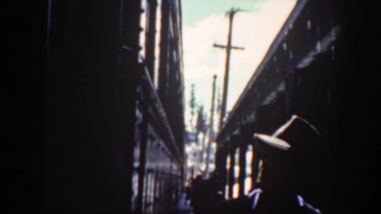 Silhouetted man in a brimmed hat beside a dark rail car or platform edge.
