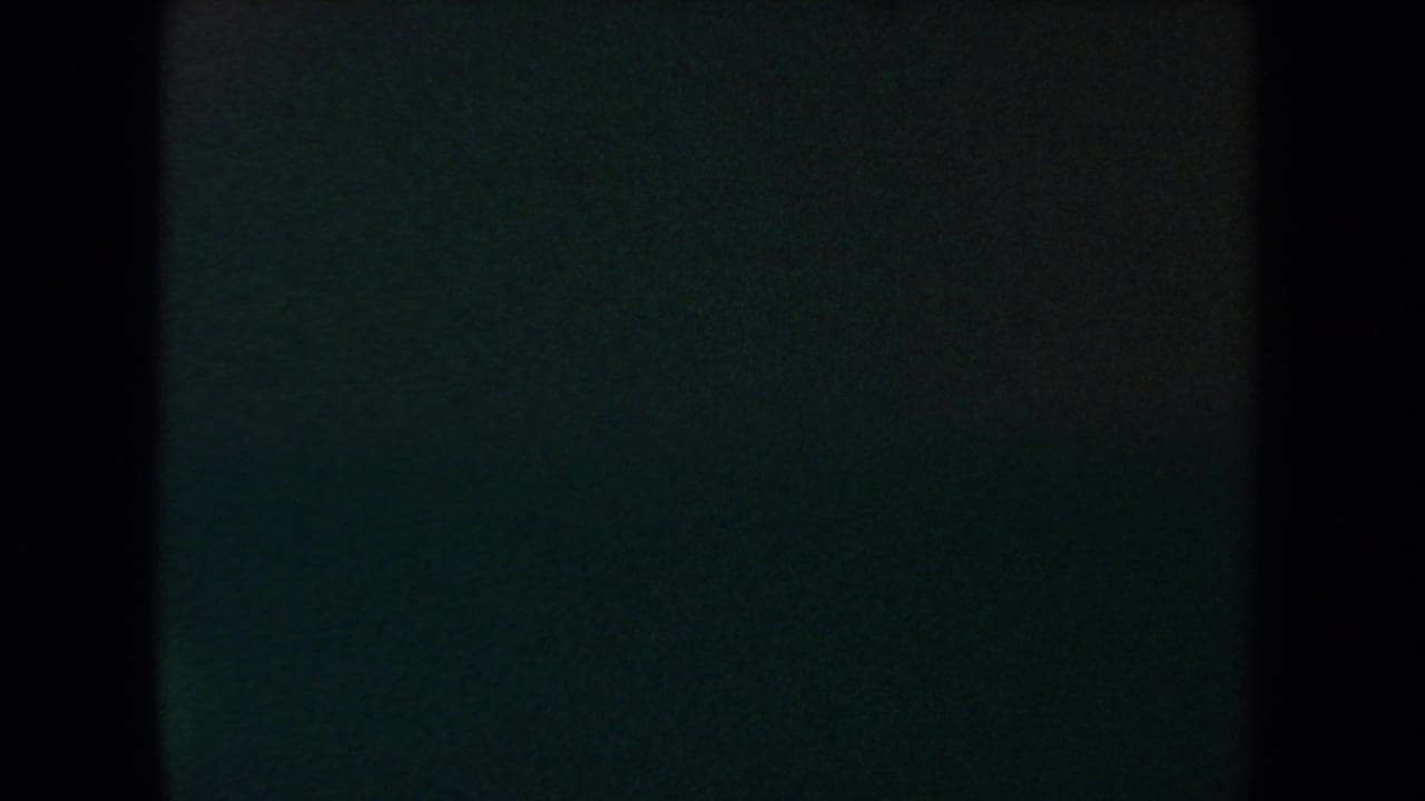 Dark green film frame with black borders and visible grain texture.
